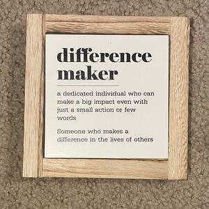 Inspirational Wall Art with Wooden Frame 
6” x 6”